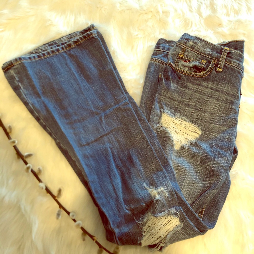 Distressed Low Rise Hollister Jeans